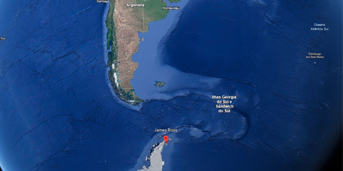 Localização da Ilha de James Ross