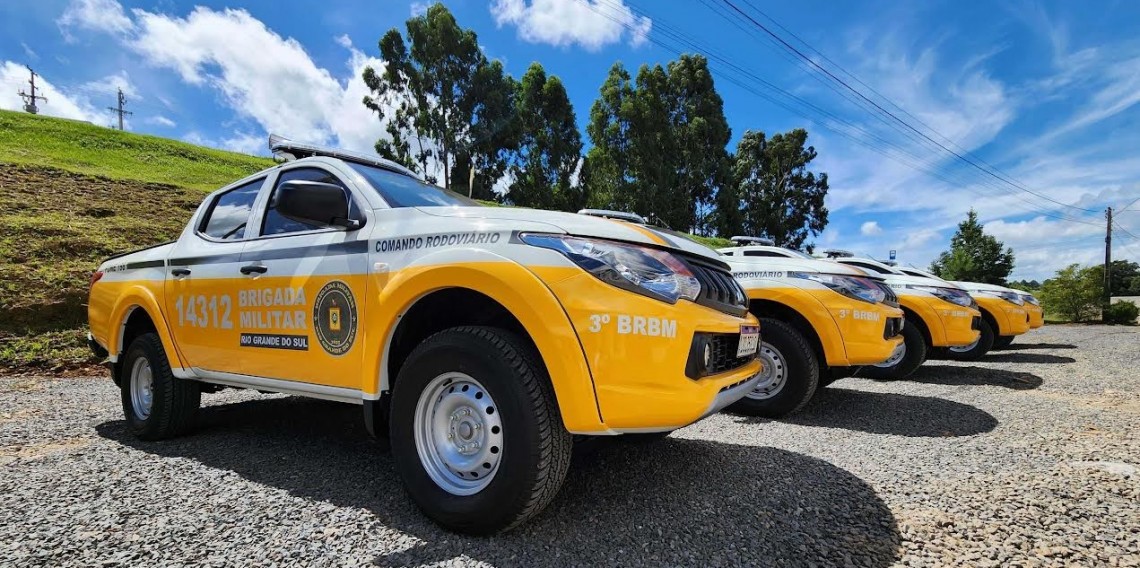 Veículos entregues pela CSG serão importantes no patrulhamento de 58 trechos de rodovias, que abrangem 30 municípios do Vale do Caí e da Serra Gaúcha