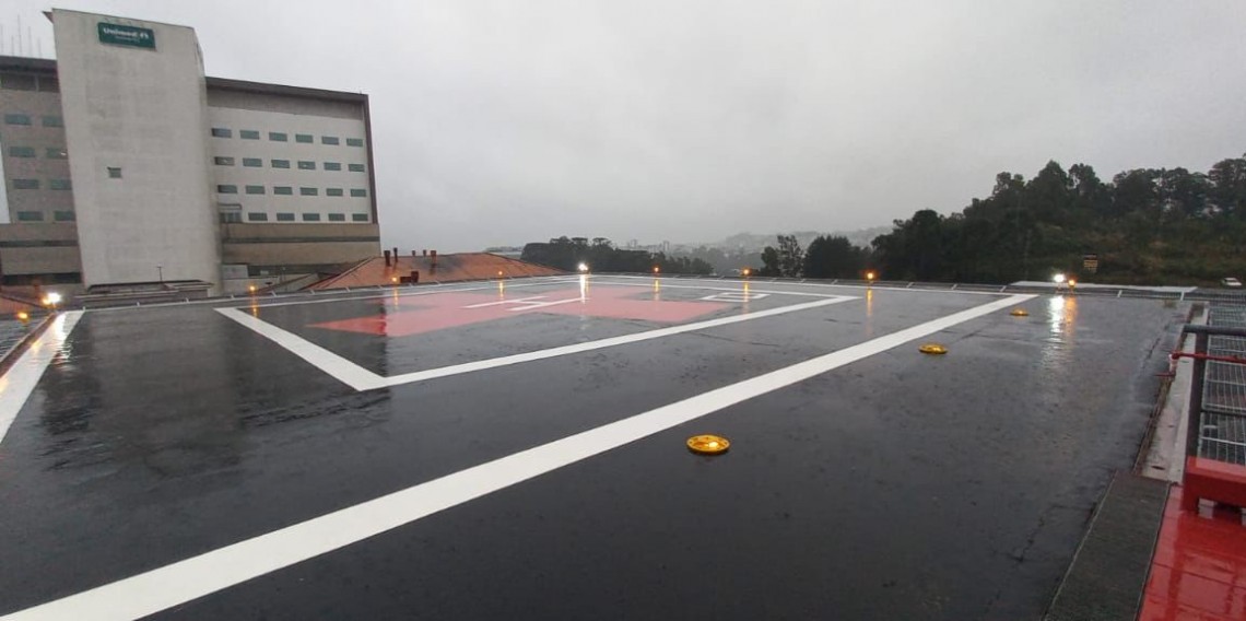 Unimed Nordeste-RS dispõe do único heliponto em sistema hospitalar na Serra Gaúcha.