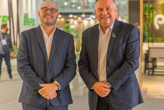 Vinicius Benini e Rogério Francio, presidentes das entidades realizadoras de Movelsul e Fimma