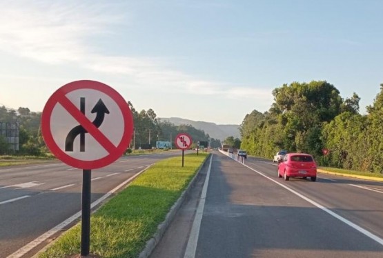 Retorno no km 26 da ERS-122 foi alterado para proporcionar mais segurança aos motoristas e passageiros