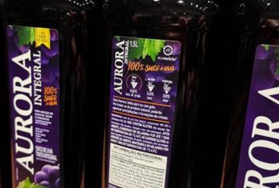 Sucos de uva da Cooperativa Vinícola Aurora