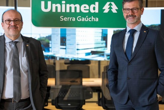 Desde 2023, Dr. André Leite e Dr. Lisandro Pavan estão à frente da presidência da Unimed Serra Gaúcha