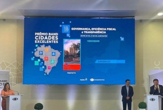 Foto de capa: Garibaldi conquista premiação estadual de governança, eficiência fiscal e transparência