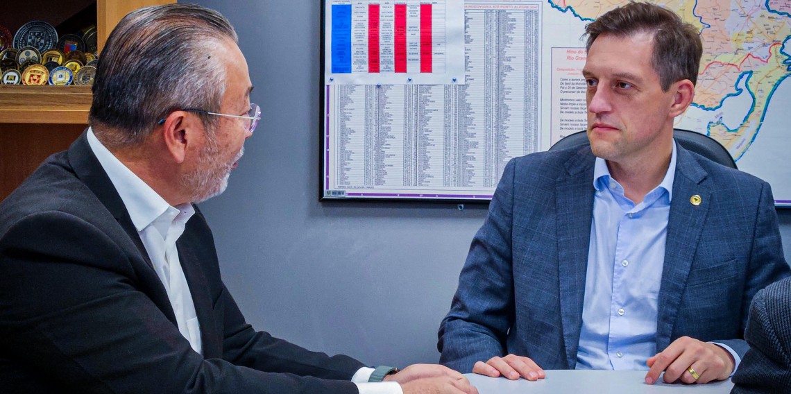  sDeputado Pasin foi recebido pelo ecretário adjunto da SSP, Coronel Mario Ikeda